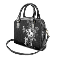 Black Hawaii Shoulder Handbag Hammerhead Shark Tattoo Curve Polynesian - Polynesian Pride