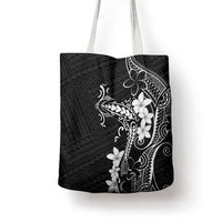 Black Hawaii Tote Bag Hammerhead Shark Tattoo Curve Polynesian - Polynesian Pride