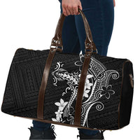 Black Hawaii Travel Bag Hammerhead Shark Tattoo Curve Polynesian - Polynesian Pride