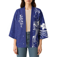 Blue Hawaii Kimono Hammerhead Shark Tattoo Curve Polynesian - Polynesian Pride