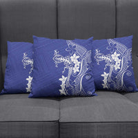 Blue Hawaii Pillow Cover Hammerhead Shark Tattoo Curve Polynesian - Polynesian Pride