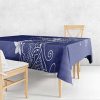 Blue Hawaii Tablecloth Hammerhead Shark Tattoo Curve Polynesian - Polynesian Pride