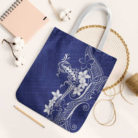 Blue Hawaii Tote Bag Hammerhead Shark Tattoo Curve Polynesian - Polynesian Pride