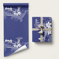 Blue Hawaii Wrapping Paper Hammerhead Shark Tattoo Curve Polynesian - Polynesian Pride