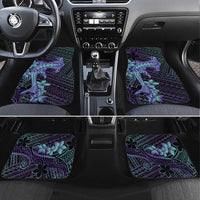 Purple Paradise Hawaii Car Mats Hammerhead Shark Tattoo Curve Polynesian - Polynesian Pride