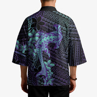 Purple Paradise Hawaii Kimono Hammerhead Shark Tattoo Curve Polynesian - Polynesian Pride
