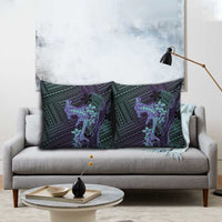 Purple Paradise Hawaii Pillow Cover Hammerhead Shark Tattoo Curve Polynesian - Polynesian Pride