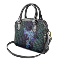 Purple Paradise Hawaii Shoulder Handbag Hammerhead Shark Tattoo Curve Polynesian - Polynesian Pride