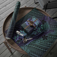 Purple Paradise Hawaii Wrapping Paper Hammerhead Shark Tattoo Curve Polynesian - Polynesian Pride