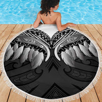 Poutama Korowai New Zealand Beach Blanket Aotearoa Maori Tattoo - Polynesian Pride