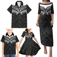 Poutama Korowai New Zealand Family Matching Puletasi and Hawaiian Shirt Aotearoa Maori Tattoo LT14 - Polynesian Pride