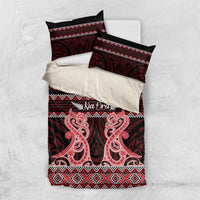 Kia Ora New Zealand Bedding Set Maori Language Week Whero Taniko Motif - Polynesian Pride