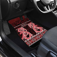 Kia Ora New Zealand Car Mats Maori Language Week Whero Taniko Motif - Polynesian Pride