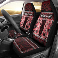 Kia Ora New Zealand Car Seat Cover Maori Language Week Whero Taniko Motif - Polynesian Pride