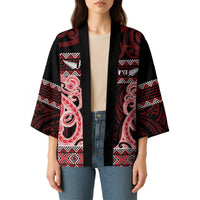 Kia Ora New Zealand Kimono Maori Language Week Whero Taniko Motif - Polynesian Pride