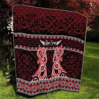 Kia Ora New Zealand Quilt Maori Language Week Whero Taniko Motif - Polynesian Pride