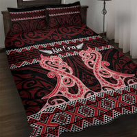 Kia Ora New Zealand Quilt Bed Set Maori Language Week Whero Taniko Motif - Polynesian Pride