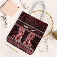 Kia Ora New Zealand Tote Bag Maori Language Week Whero Taniko Motif - Polynesian Pride