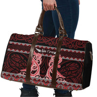 Kia Ora New Zealand Travel Bag Maori Language Week Whero Taniko Motif - Polynesian Pride