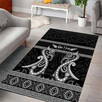 Kia Ora New Zealand Area Rug Maori Language Week Pango Taniko Motif - Polynesian Pride