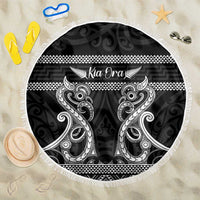 Kia Ora New Zealand Beach Blanket Maori Language Week Pango Taniko Motif - Polynesian Pride