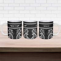 Kia Ora New Zealand Ceramic Mug Maori Language Week Pango Taniko Motif - Polynesian Pride