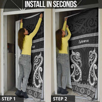 Kia Ora New Zealand Door Cover Maori Language Week Pango Taniko Motif - Polynesian Pride