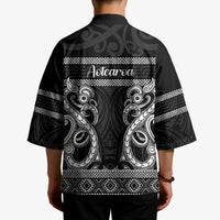 Kia Ora New Zealand Kimono Maori Language Week Pango Taniko Motif - Polynesian Pride