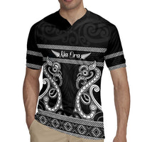 Kia Ora New Zealand Rugby Jersey Maori Language Week Pango Taniko Motif - Polynesian Pride