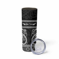 Kia Ora New Zealand Skinny Tumbler Maori Language Week Pango Taniko Motif - Polynesian Pride