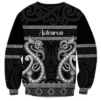 Kia Ora New Zealand Sweatshirt Maori Language Week Pango Taniko Motif - Polynesian Pride