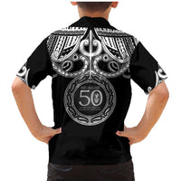 Kia Kaha Te Reo Maori New Zealand Family Matching Mermaid Dress and Hawaiian Shirt 50th Anniversary Ake Ake Ake - Polynesian Pride