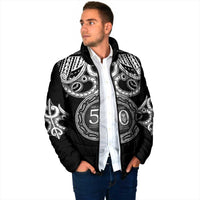 Kia Kaha Te Reo Maori New Zealand Padded Jacket 50th Anniversary Ake Ake Ake - Polynesian Pride