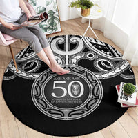 Kia Kaha Te Reo Maori New Zealand Round Carpet 50th Anniversary Ake Ake Ake - Polynesian Pride