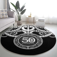 Kia Kaha Te Reo Maori New Zealand Round Carpet 50th Anniversary Ake Ake Ake - Polynesian Pride