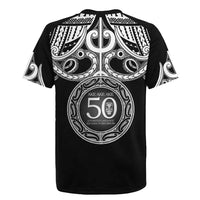 Kia Kaha Te Reo Maori New Zealand Rugby Jersey 50th Anniversary Ake Ake Ake - Polynesian Pride