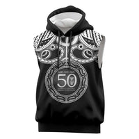 Kia Kaha Te Reo Maori New Zealand Sleeveless Hoodie 50th Anniversary Ake Ake Ake - Polynesian Pride