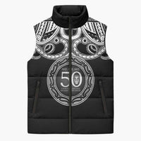 Kia Kaha Te Reo Maori New Zealand Sleeveless Puffer Jacket 50th Anniversary Ake Ake Ake - Polynesian Pride
