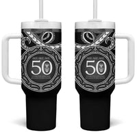 Kia Kaha Te Reo Maori New Zealand Tumbler With Handle 50th Anniversary Ake Ake Ake - Polynesian Pride