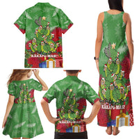 Kakapo New Zealand Christmas Family Matching Tank Maxi Dress and Hawaiian Shirt Meri Kirihimete Pohutukawa - Green Color