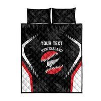 Custom New Zealand Silver Fern Softball Quilt Bed Set Go Aotearoa