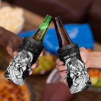 Personalised New Zealand Surfing 4 in 1 Can Cooler Tumbler Aotearoa Maori Tiki Haka LT14