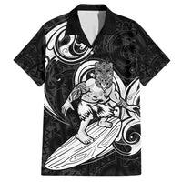 Personalised New Zealand Surfing Family Matching Tank Maxi Dress and Hawaiian Shirt Aotearoa Maori Tiki Haka