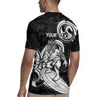 Personalised New Zealand Surfing Rugby Jersey Aotearoa Maori Tiki Haka
