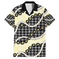 Black Palaka Hawaii Hawaiian Shirt Kukui Nut Pikake Lei Hawaiian Tapa Pattern - Polynesian Pride