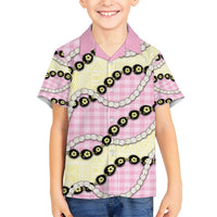 Pink Palaka Hawaii Hawaiian Shirt Kukui Nut Pikake Lei Hawaiian Tapa Pattern - Polynesian Pride