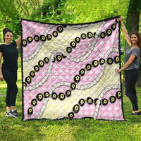 Pink Palaka Hawaii Quilt Kukui Nut Pikake Lei Hawaiian Tapa Pattern - Polynesian Pride