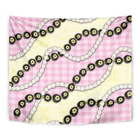 Pink Palaka Hawaii Tapestry Kukui Nut Pikake Lei Hawaiian Tapa Pattern - Polynesian Pride