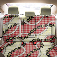 Red Palaka Hawaii Back Car Seat Cover Kukui Nut Pikake Lei Hawaiian Tapa Pattern - Polynesian Pride