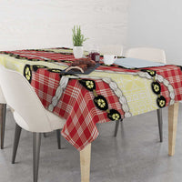 Red Palaka Hawaii Tablecloth Kukui Nut Pikake Lei Hawaiian Tapa Pattern - Polynesian Pride
